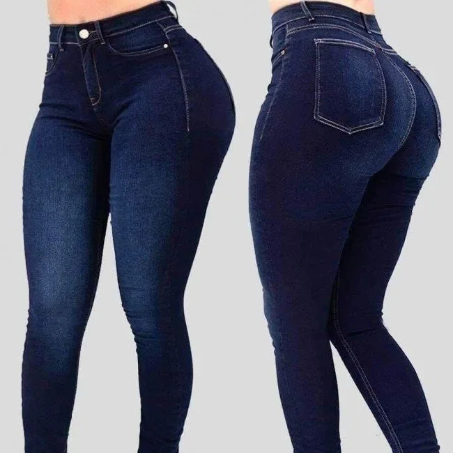 Washed High Waist Skinny Jeans