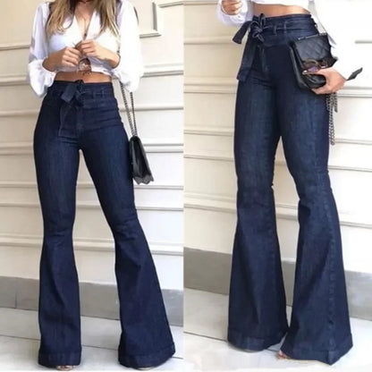 Bow Knot Flare Jeans