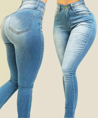 Washed High Waist Skinny Jeans