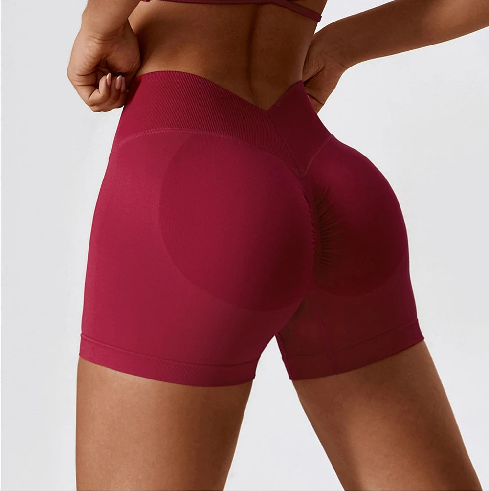 V-Back Scrunch Yoga Shorts