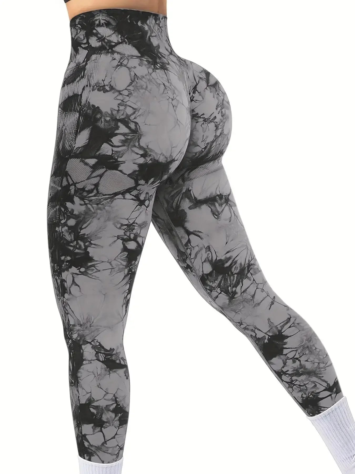 Tie-Dye High-Waist Yoga Pants