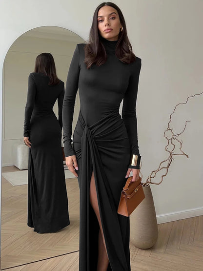 Maya Turtleneck Maxi Dress