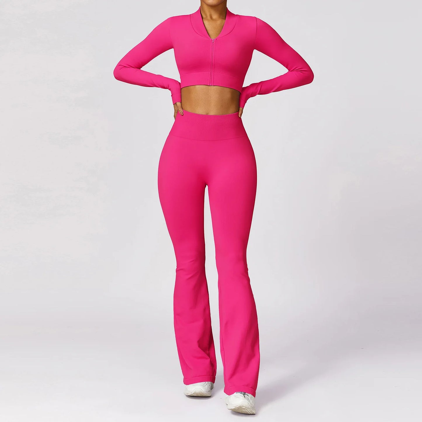 2pc Flared Tracksuit Workout Set