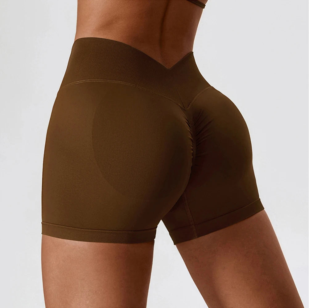 V-Back Scrunch Yoga Shorts