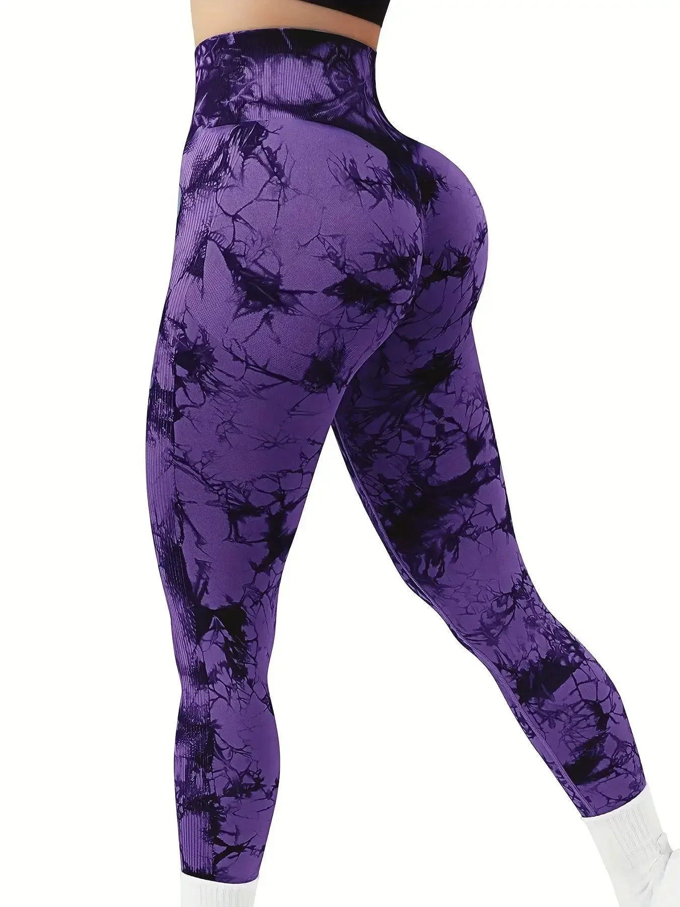 Tie-Dye High-Waist Yoga Pants