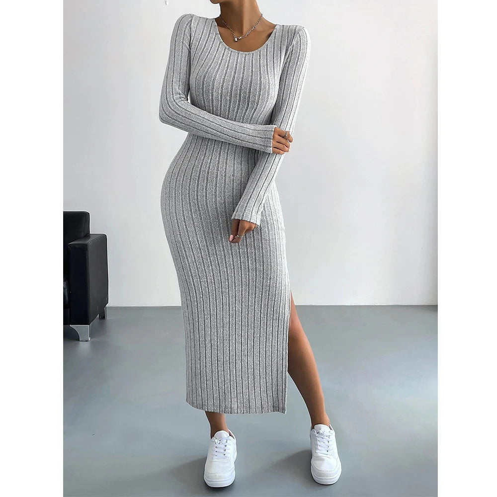 Long Sleeve Knitted Dress