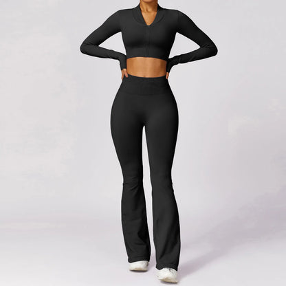 2pc Flared Tracksuit Workout Set