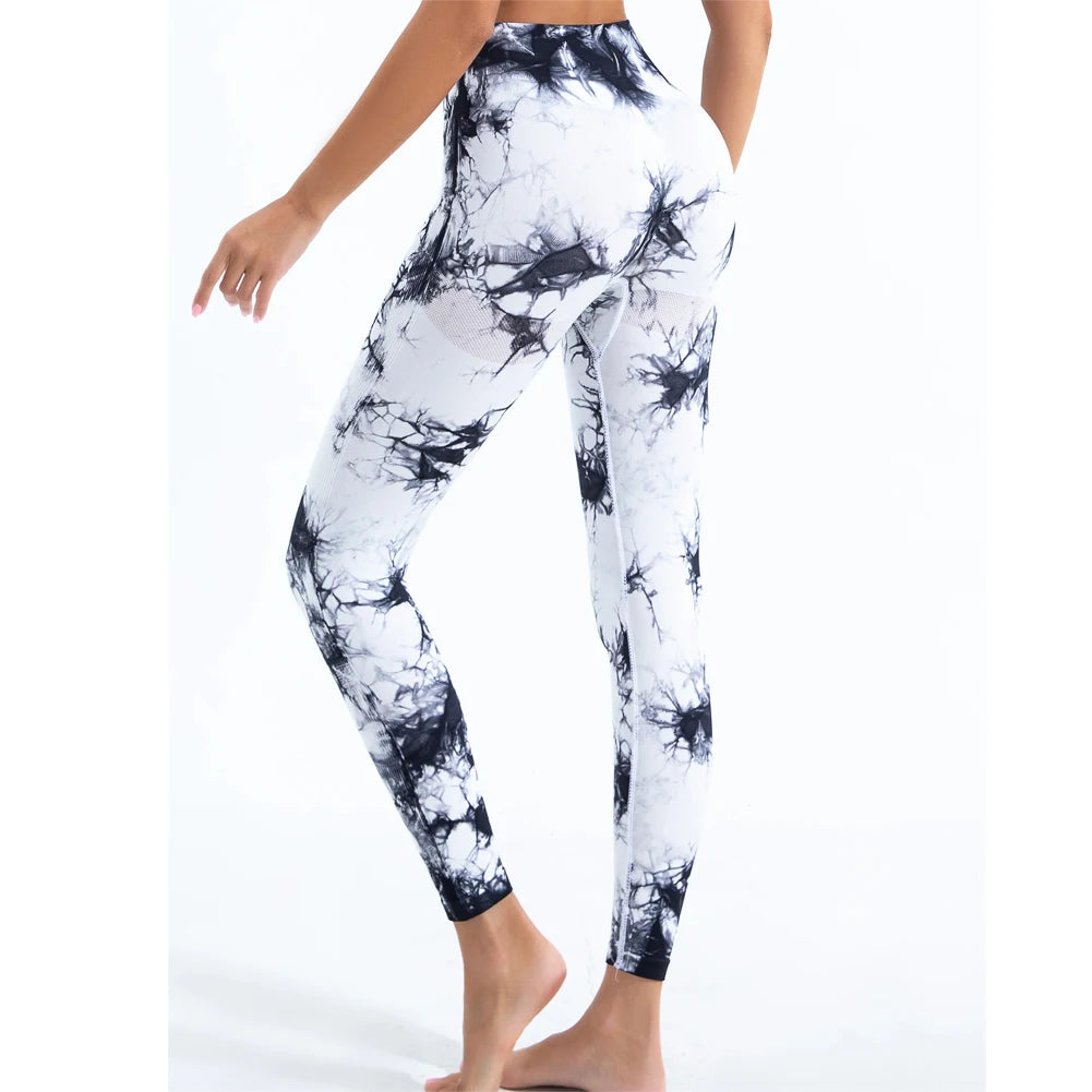 Tie-Dye High-Waist Yoga Pants