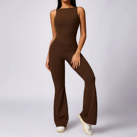 Sexy V-Back Gym Jumpsuit