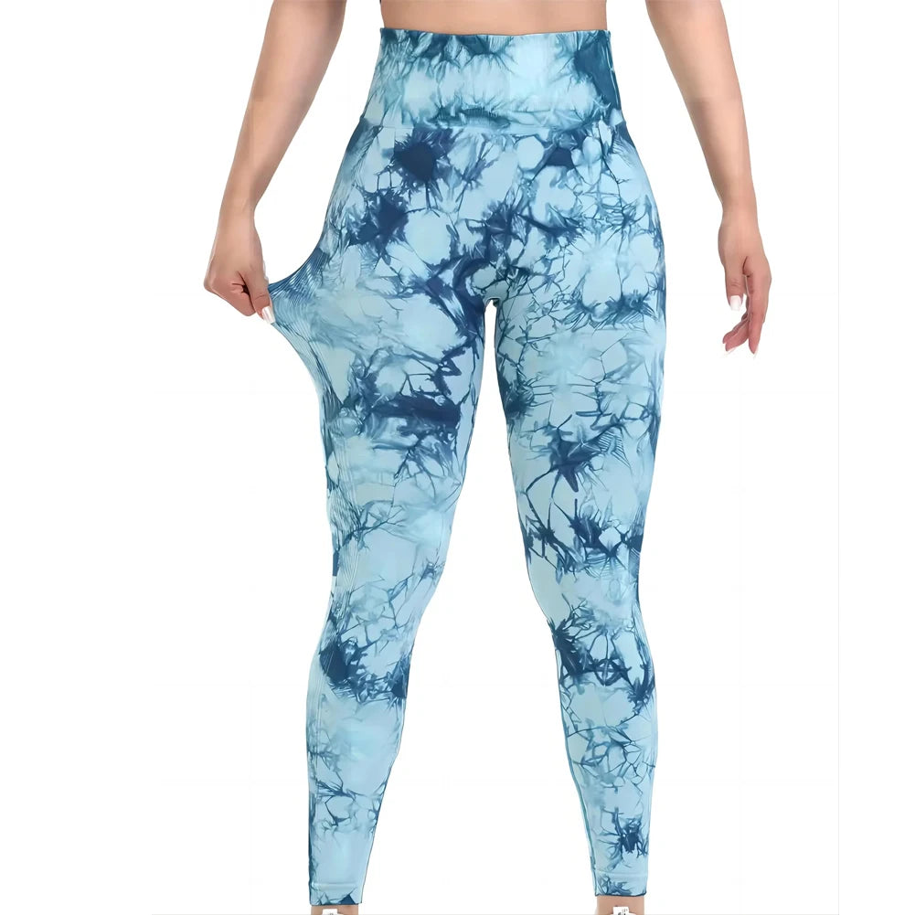 Tie-Dye High-Waist Yoga Pants