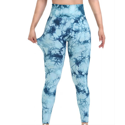 Tie-Dye High-Waist Yoga Pants