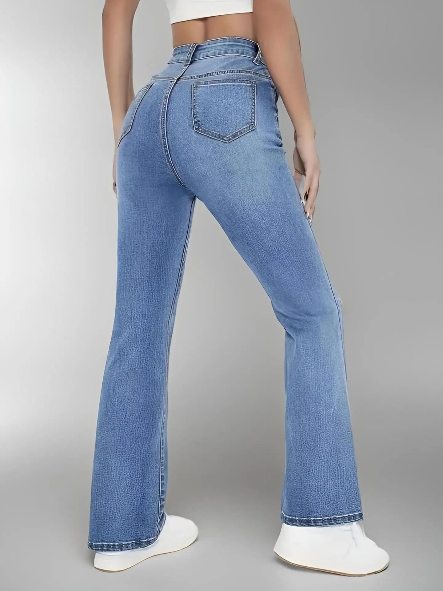 Straight Leg Washed Jeans