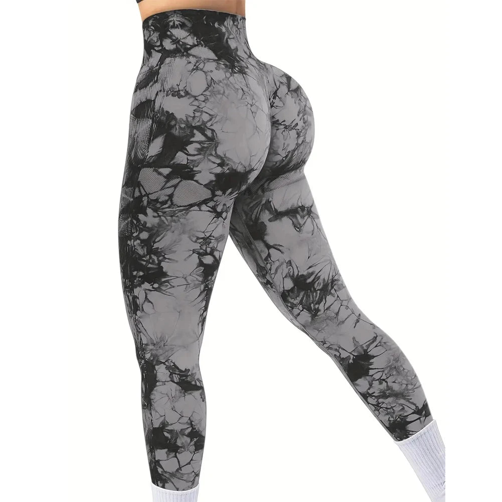 Tie-Dye High-Waist Yoga Pants