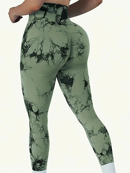 Tie-Dye High-Waist Yoga Pants