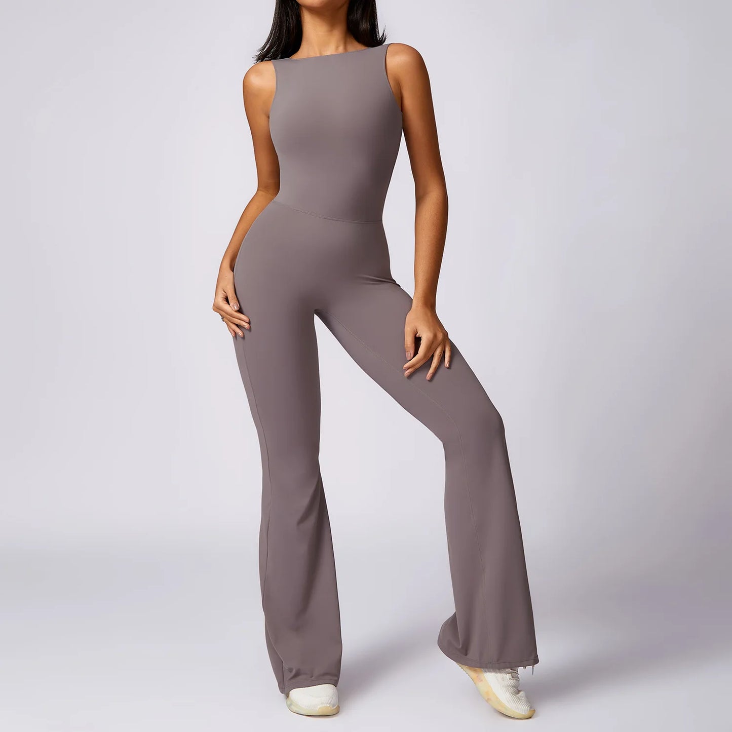 Sexy V-Back Gym Jumpsuit