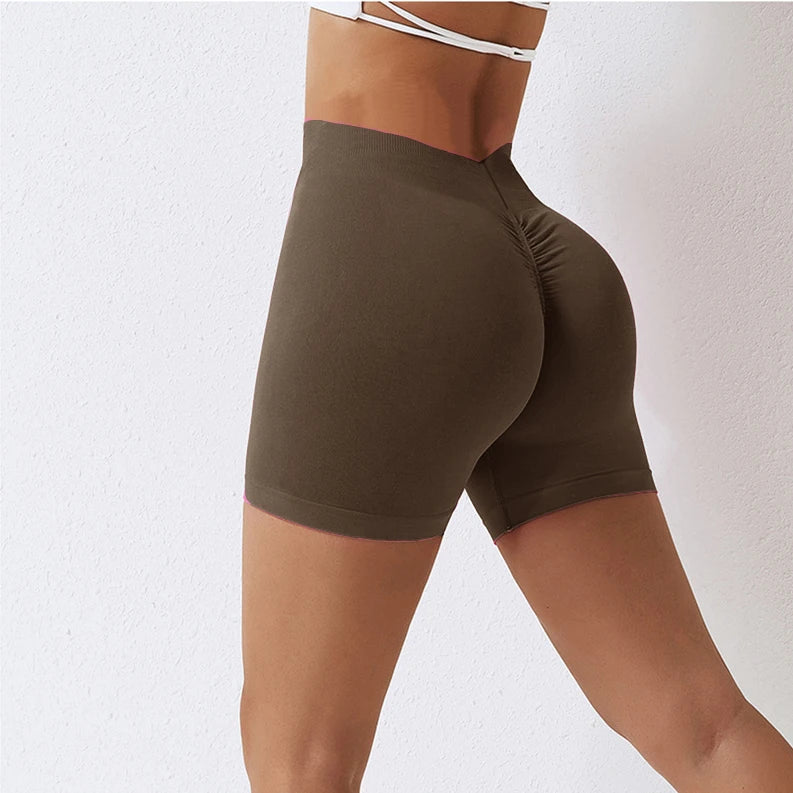 V-Back Seamless Yoga Shorts