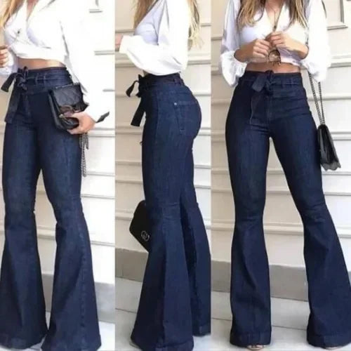 Bow Knot Flare Jeans