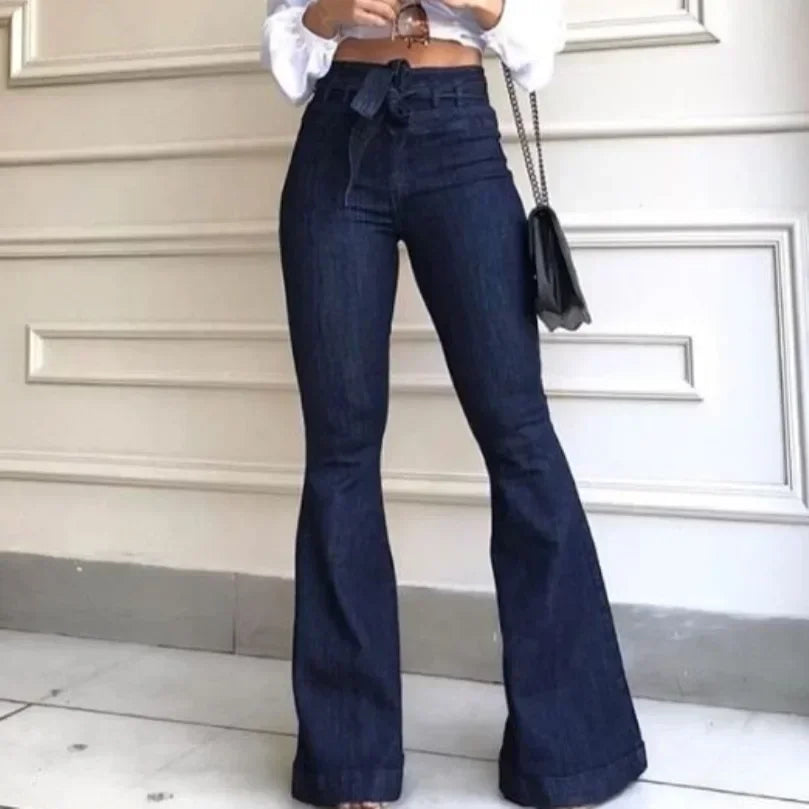 Bow Knot Flare Jeans