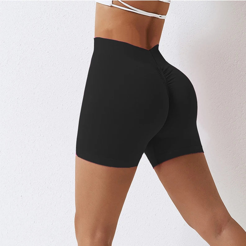 V-Back Seamless Yoga Shorts