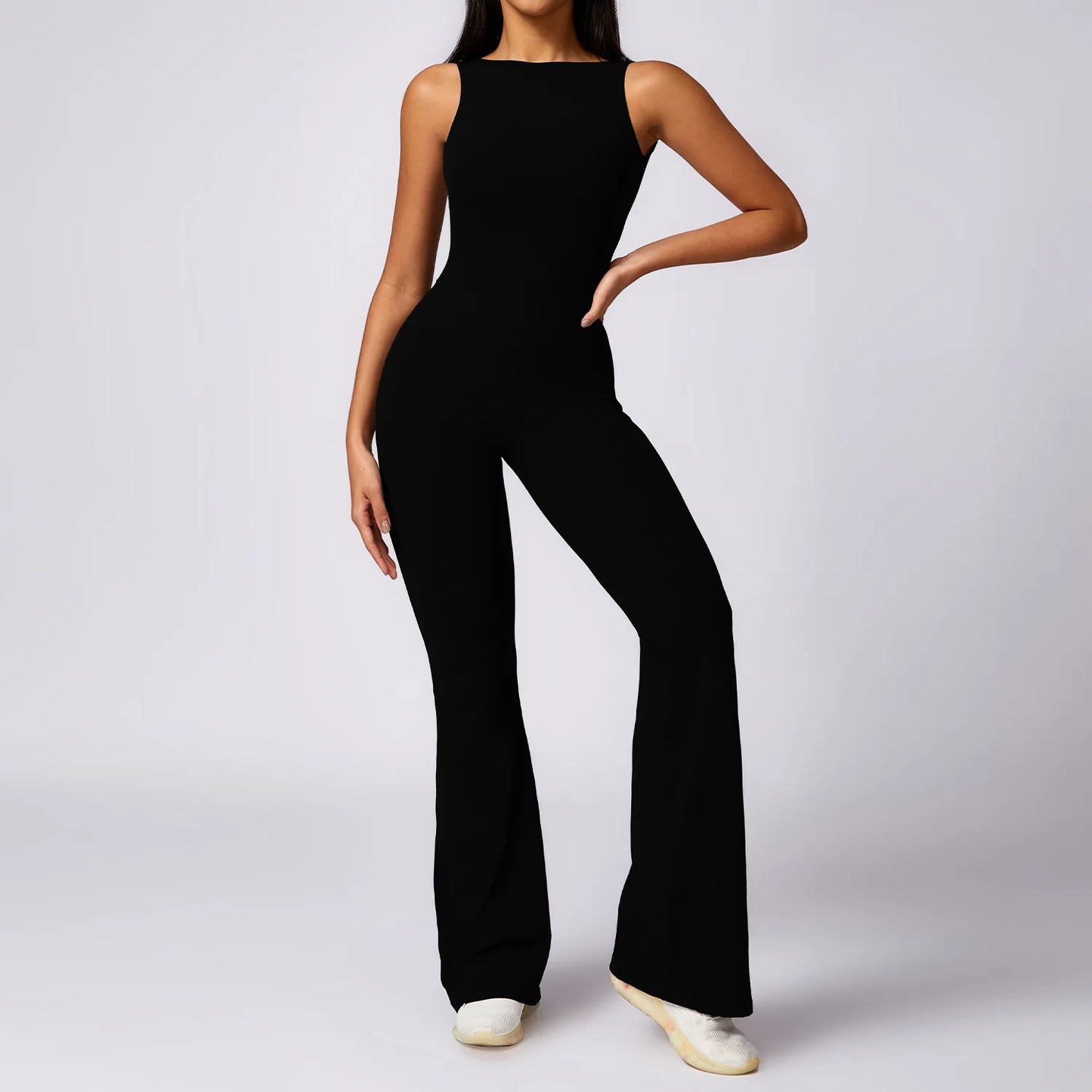 Sexy V-Back Gym Jumpsuit