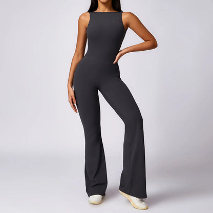 Sexy V-Back Gym Jumpsuit