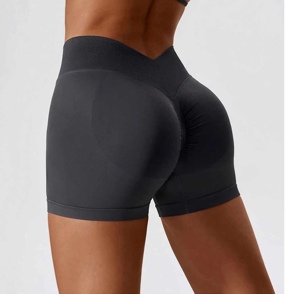 V-Back Scrunch Yoga Shorts