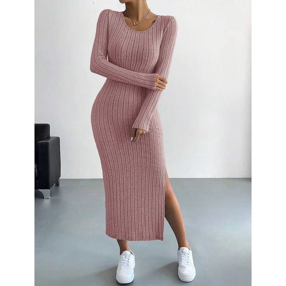 Long Sleeve Knitted Dress